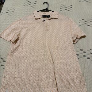 Jos. A. Bank Light Orange Patterned Polo Shirt